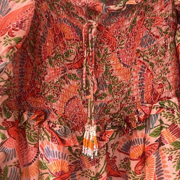 Farm Rio Pink Macaw long sleeve maxi dress - Picture 5 of 7